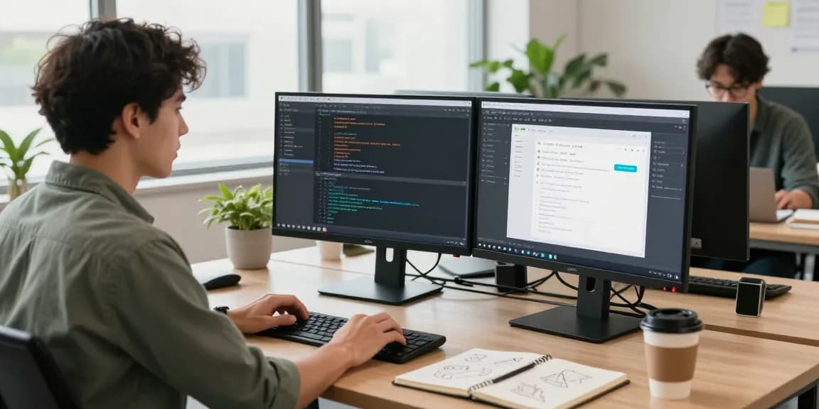 open claw personal AI assistant in action, showcasing coding and innovation in a tech workspace