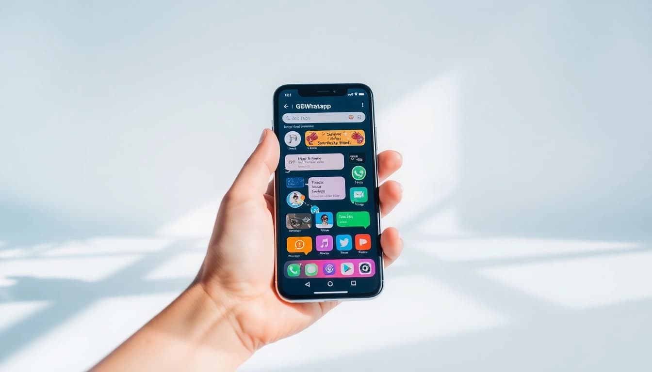 GBWhatsApp customization options displayed on a smartphone screen.