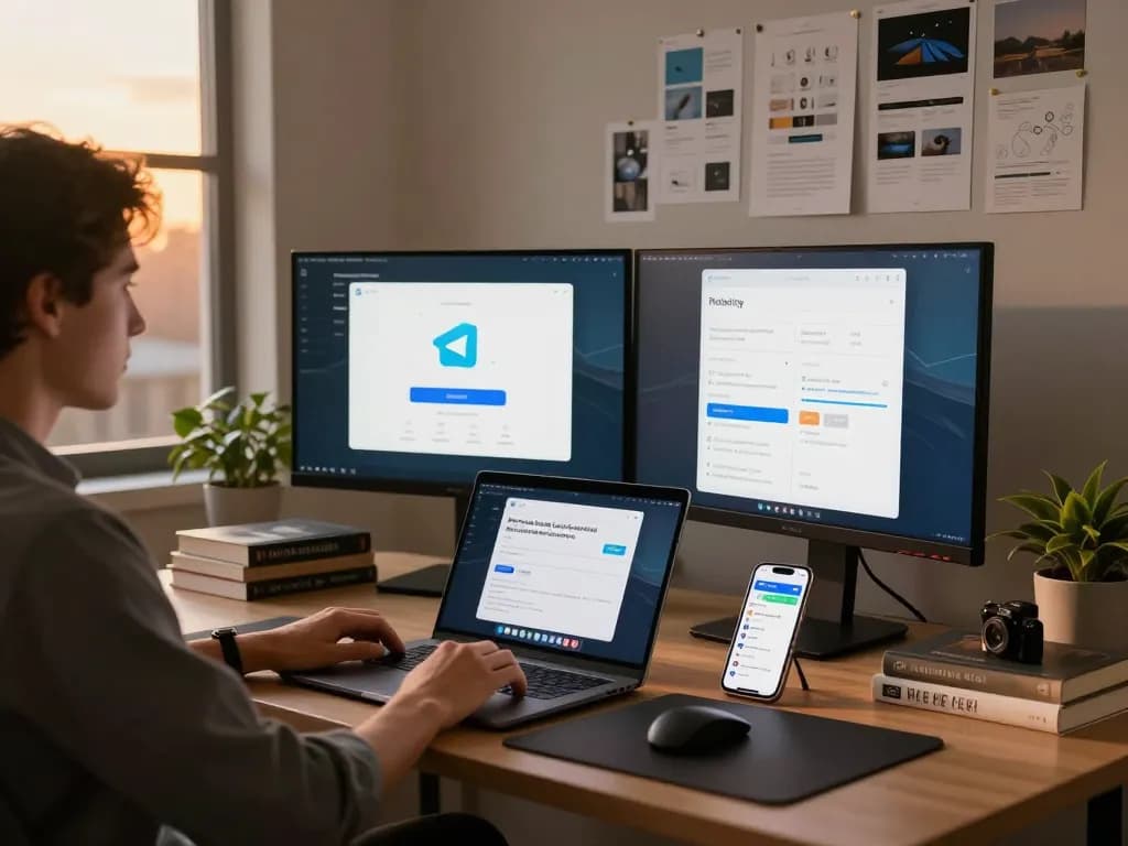 Enhance your telegram 下载 experience with optimized settings in a modern workspace.
