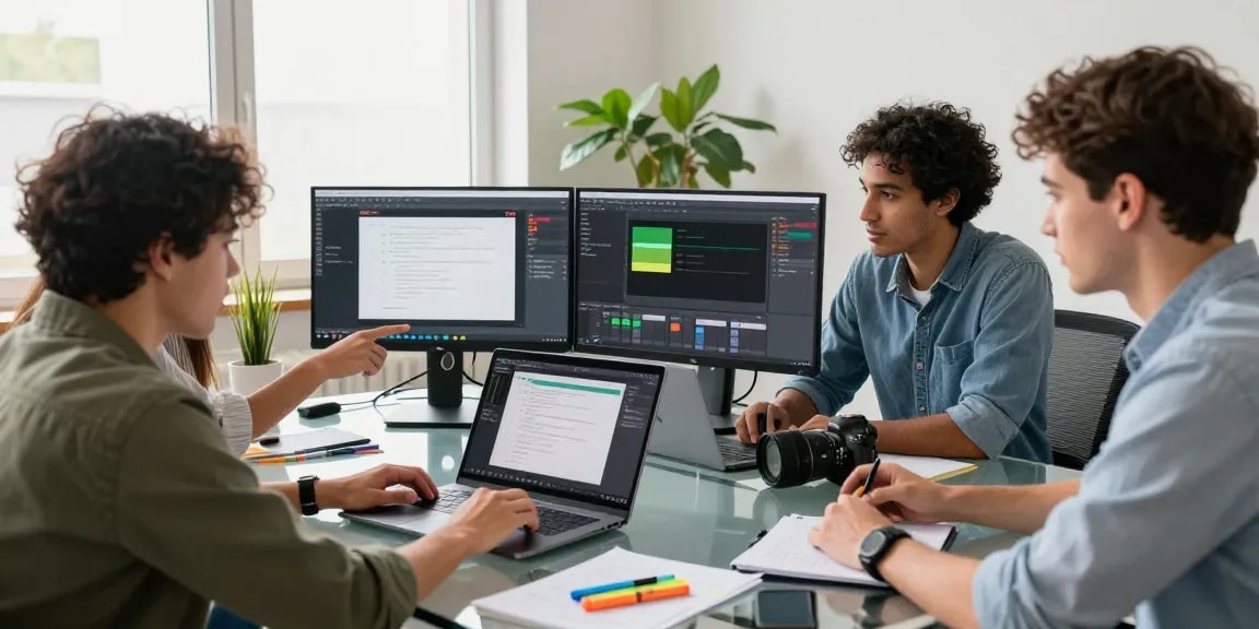 Effective screenshot tool download process demonstrated in a collaborative office environment.