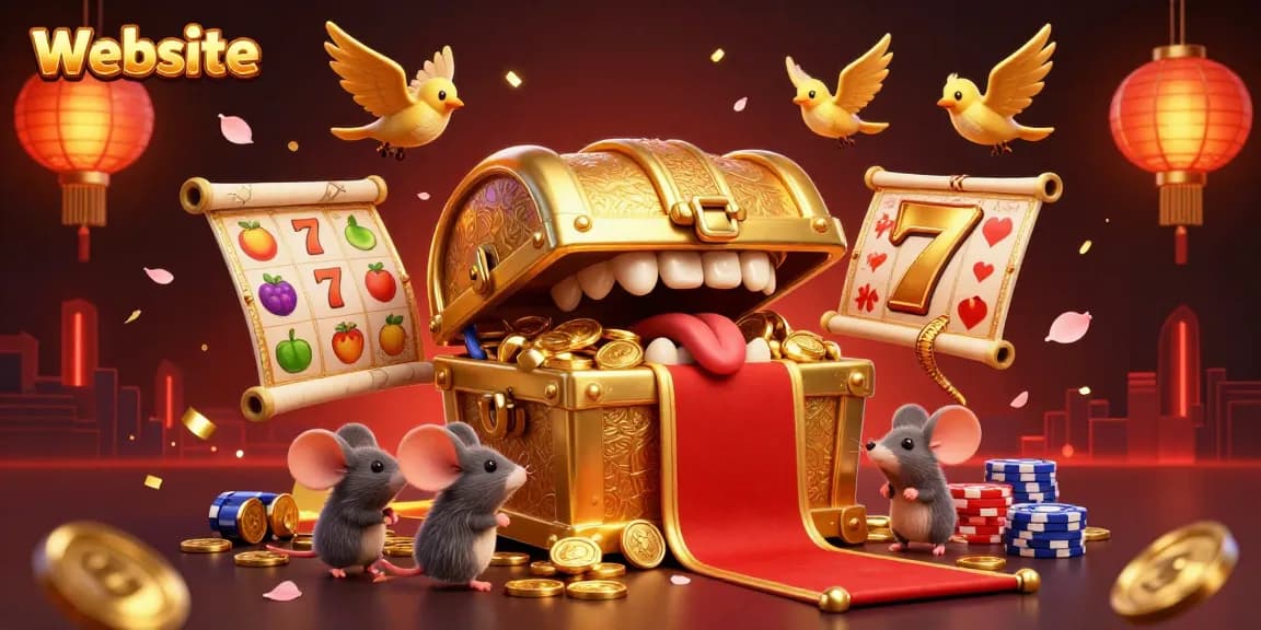 Engaging illustration showcasing a vibrant casino Website scene filled with dynamic game elements and exciting animations.