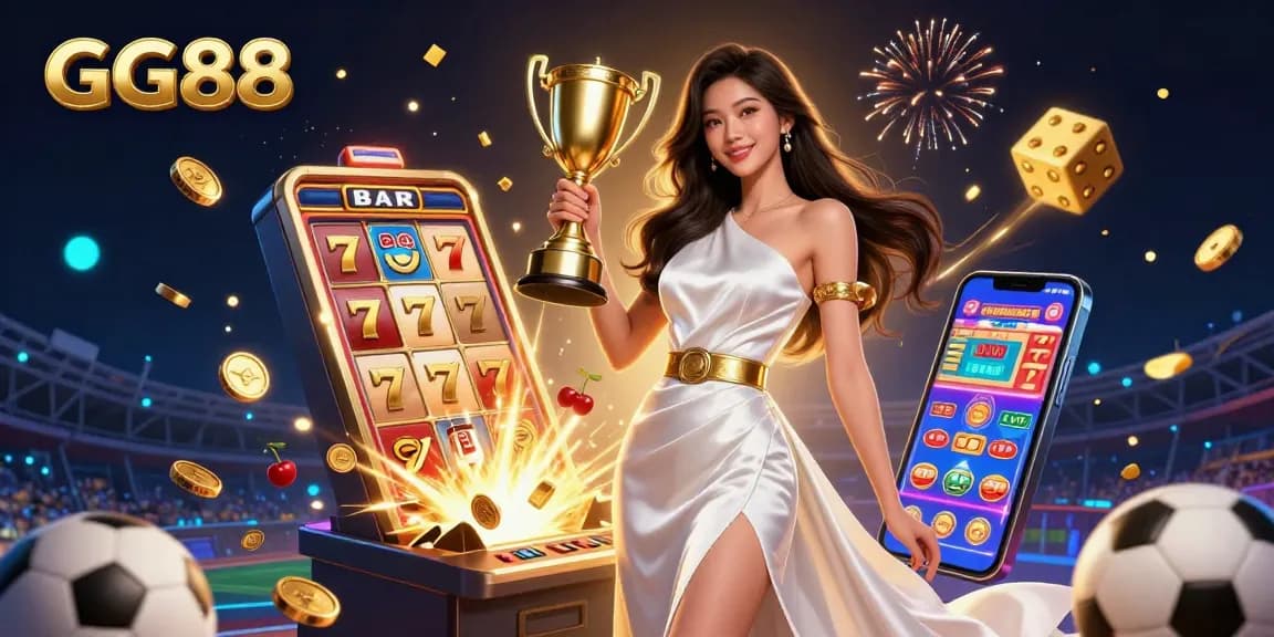 Experience the excitement of GG88 with stunning casino elements and vibrant visuals.