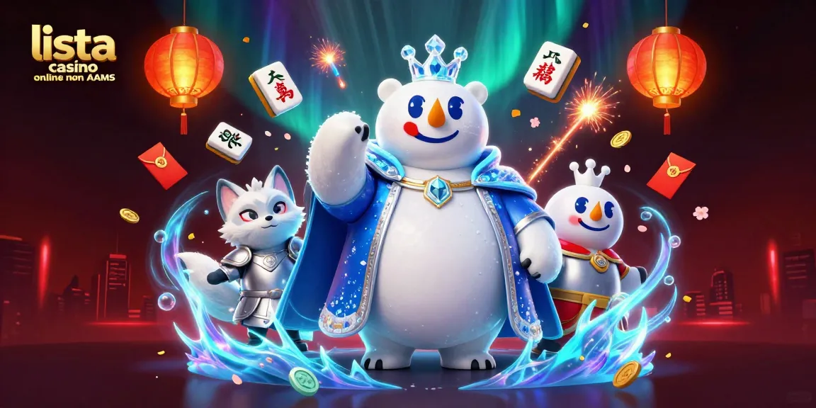 Interagisci con la lista casino online non AAMS attraverso un'illustrazione vivace a tema casinò in 3D.