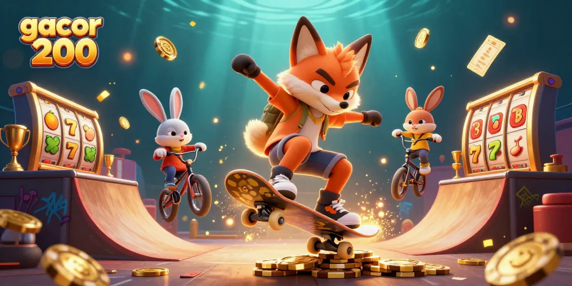 Engage with gacor 200 slots as a fox and rabbit demonstrate thrilling casino tricks.