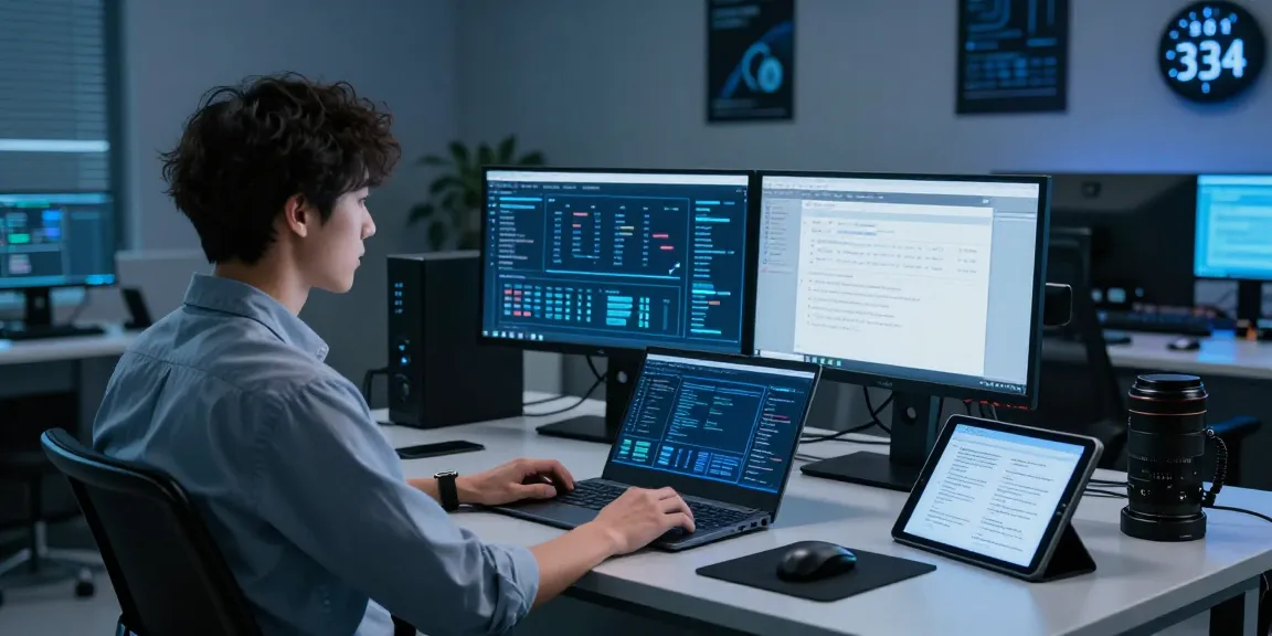 Cybersecurity expert analyzing shs-dome5.com security protocols at a modern workstation.