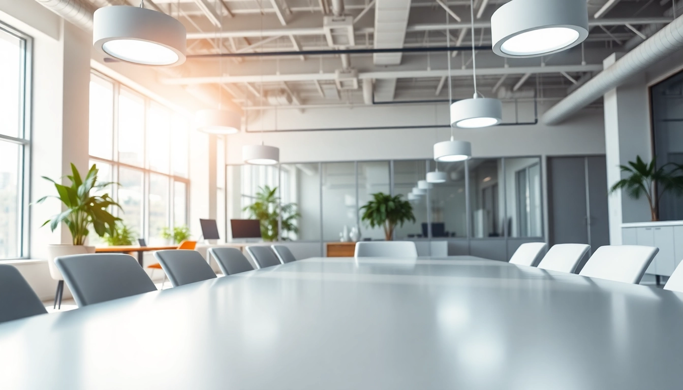Showcasing effective lighting solutions in a modern workspace.
