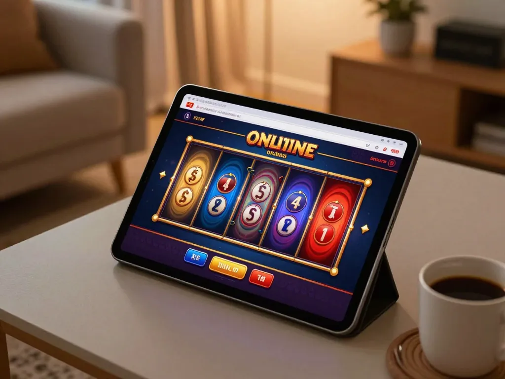 Engaging online casino experience showing thrilling gameplay on a tablet for casino online esteri