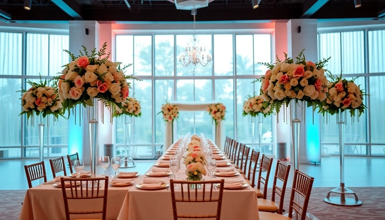 Wedding Event Space Jacksonville beautifully adorned for a memorable celebration.