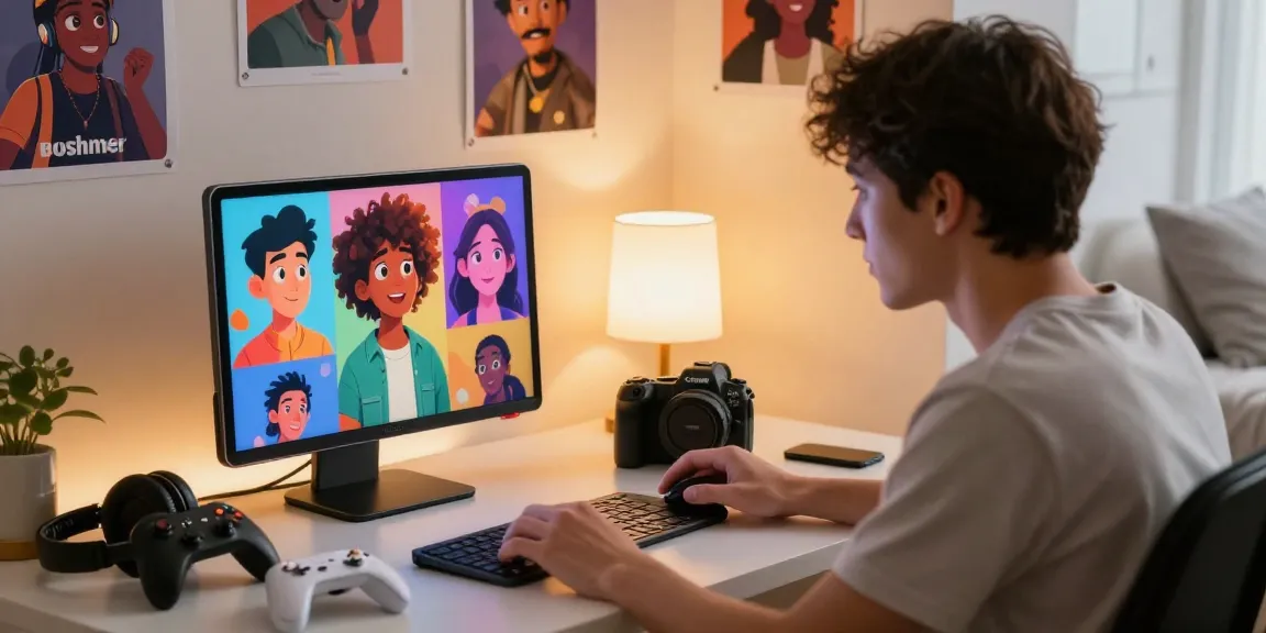 Engaging in character chats with crushon ai on a tablet in a cozy bedroom setting.
