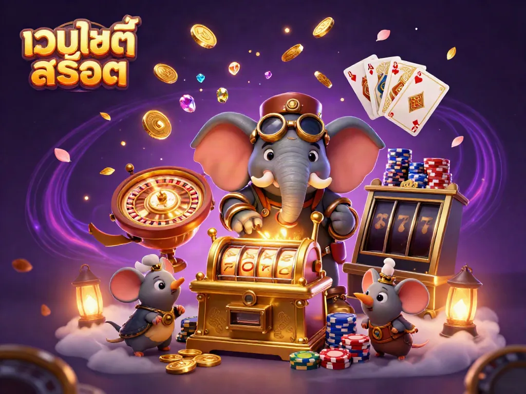 สล็อตเว็บตรงกำลังหมุนวงล้อแห่งโชคลาภด้วยภาพสไตล์การ์ตูน 3 มิติ