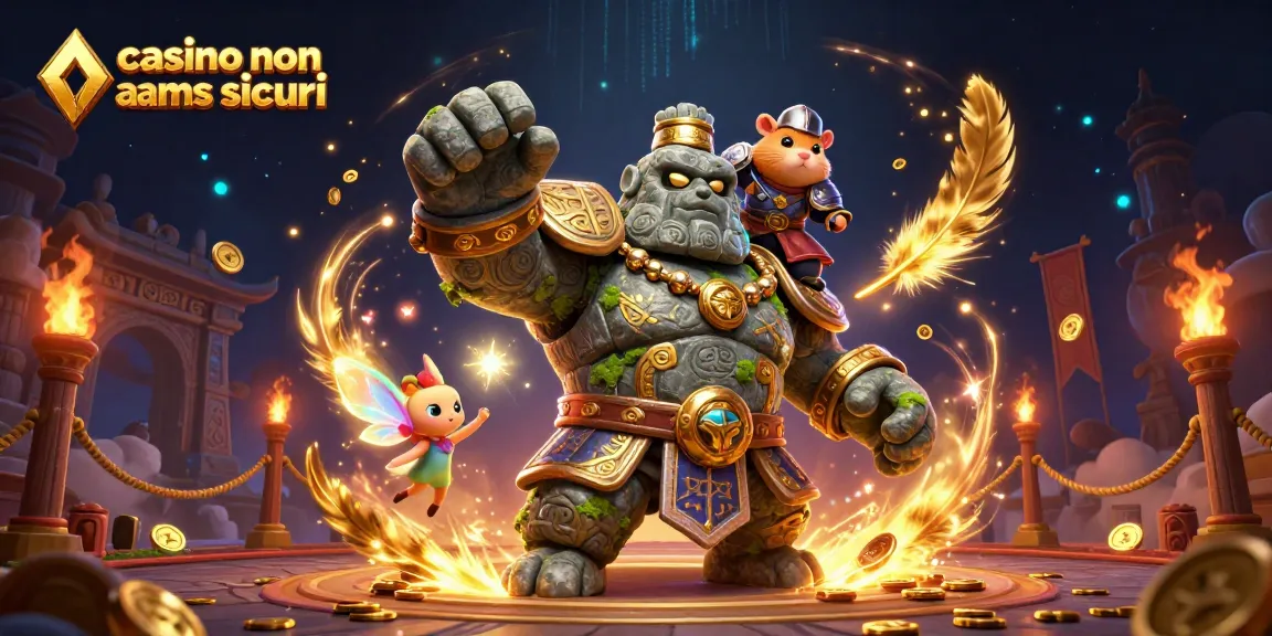 Giocatori nel mondo dei casino non AAMS sicuri, sperimentando azioni di gioco con personaggi magici e effetti vivaci.