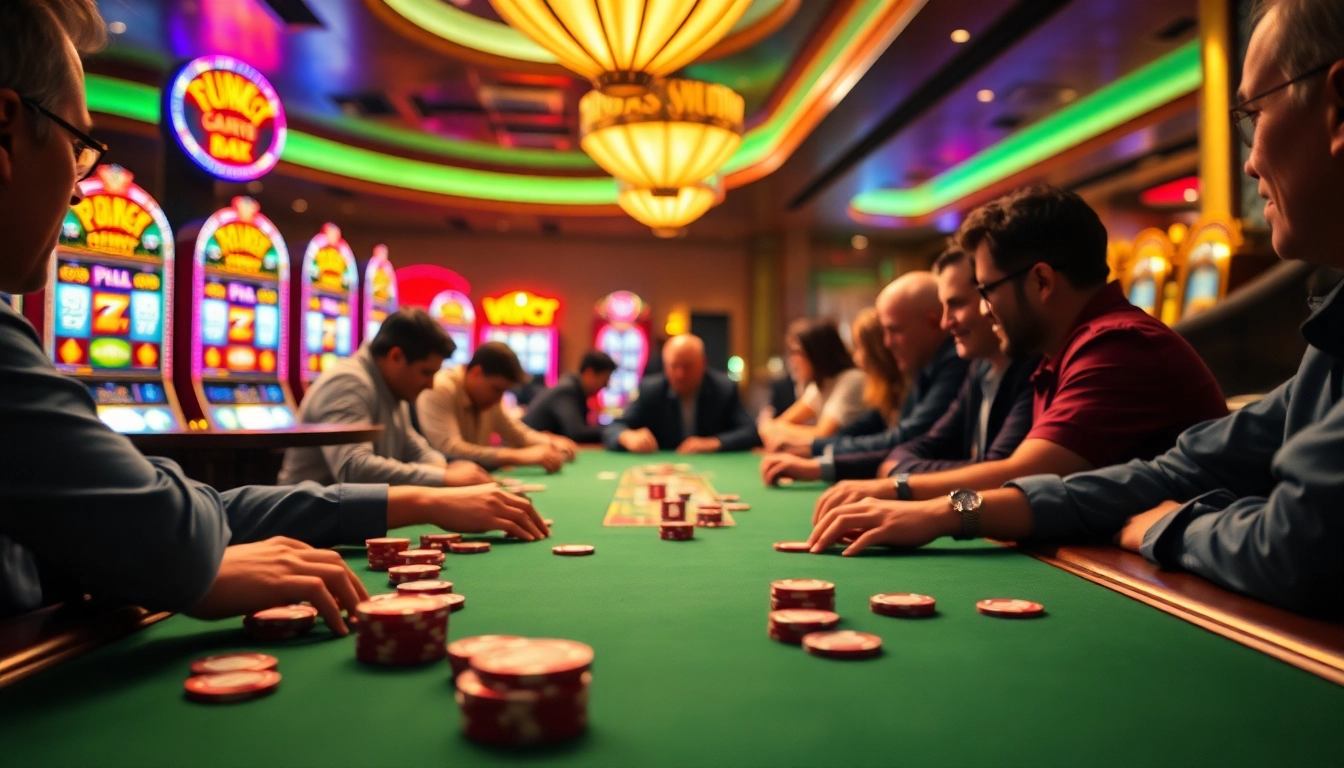 Menang besar slot deposit 5k dalam suasana kasino yang meriah.