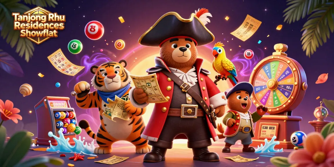 Tanjong Rhu Residences Showflat showcasing a vibrant scene with a pirate bear, tiger, and treasure elements, creating an engaging atmosphere.