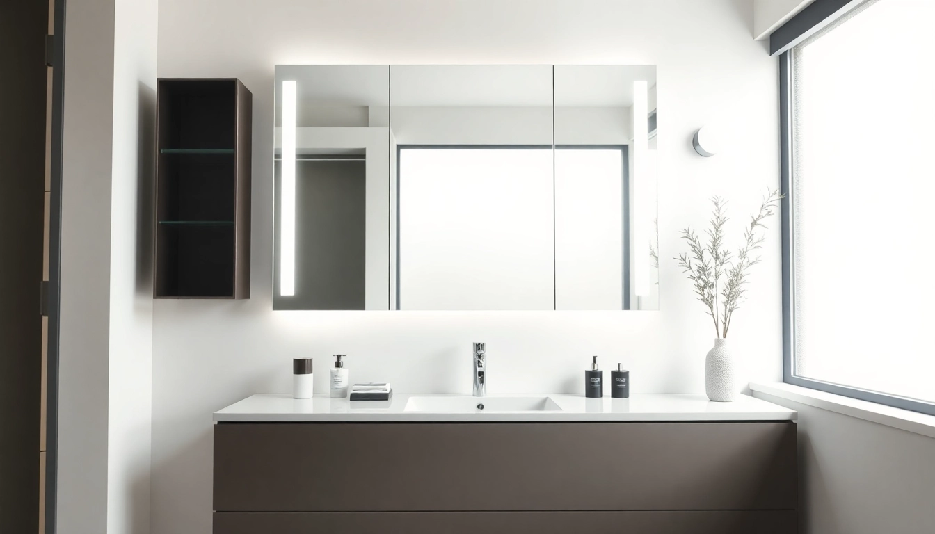 Enhance your space with an elegant led bathroom mirror Cabinet featuring stylish design.