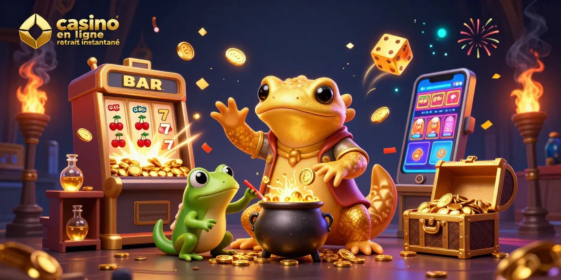 Visualisez le casino en ligne retrait instantané avec une scène dynamique mêlant alchimie et jackpots.