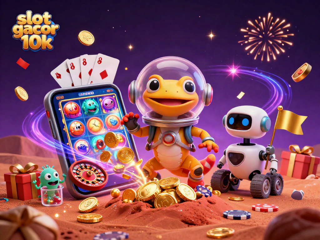 Experience slot gacor 10k as a Martian gecko uncovers a buried casino amidst cosmic excitement.