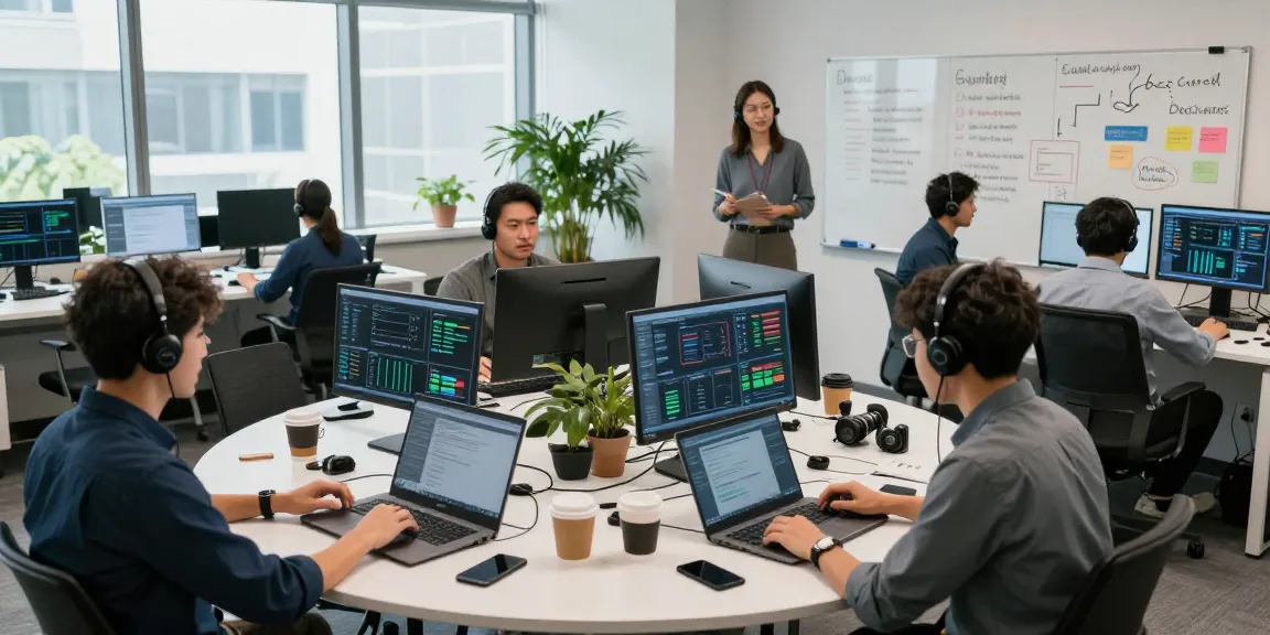 How much does IT support cost in UK? Proactive IT support team collaborating in a bright office.