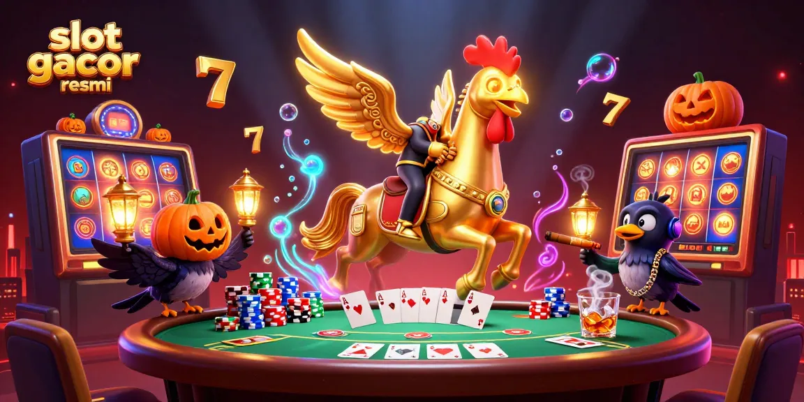 Experience thrilling wins with slot gacor resmi featuring a golden rooster and mystical casino elements.