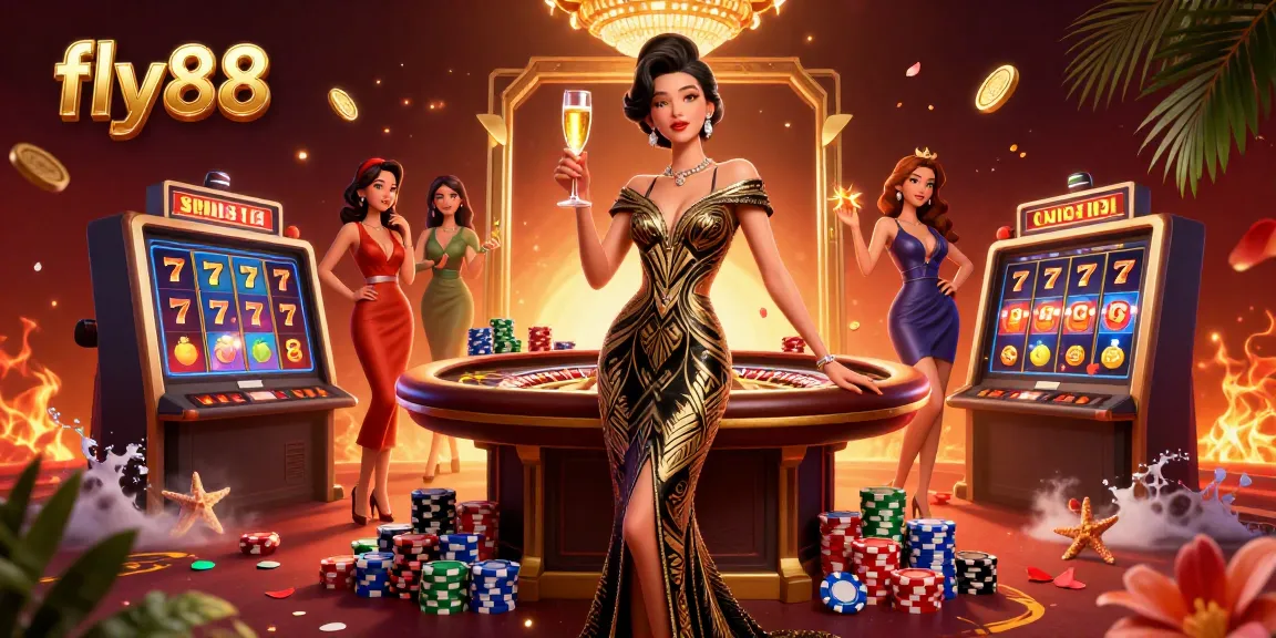 Engage in thrilling gameplay at fly88 with stunning slot reels and glamorous settings.