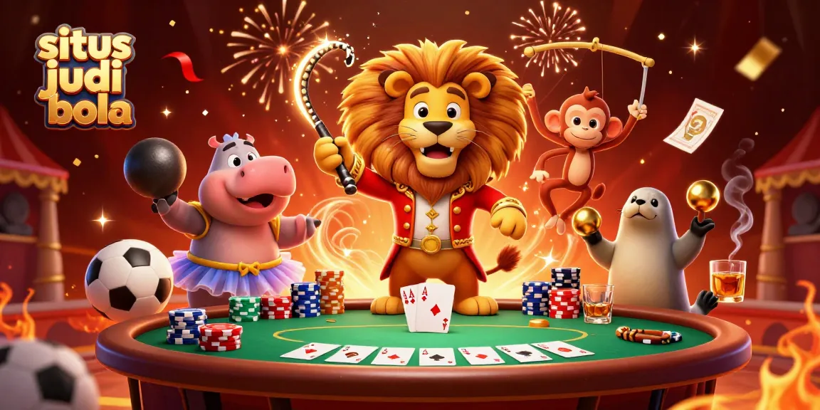 Experience situs judi bola with exciting sports betting excitement, featuring colorful characters, dynamic gameplay elements.