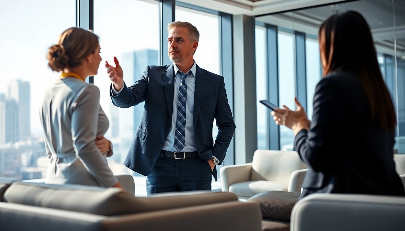 Showcasing founder leadership insights in a modern office environment through interactive discussion.