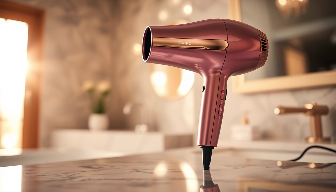 Elevate your hair styling routine with an ionic hair dryer featuring a sleek design and advanced technology.