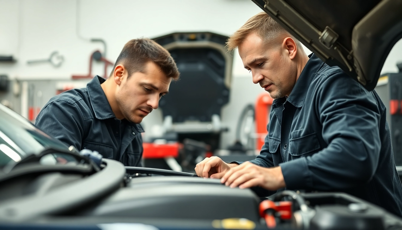 Mechanic inspecting a car for car warranty with fast claims, ensuring reliable service and quality.