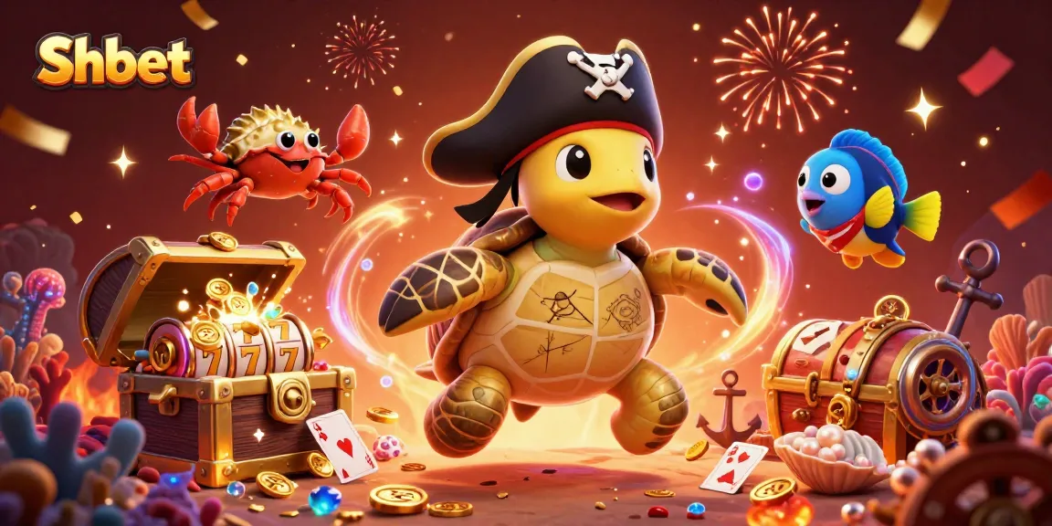 Experience thrilling gameplay at Shbet with vibrant characters amidst a treasure-filled casino scene.