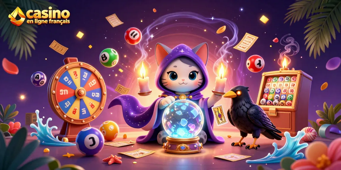 Vivez l'excitation du casino en ligne français avec des personnages mystiques et des éléments interactifs.
