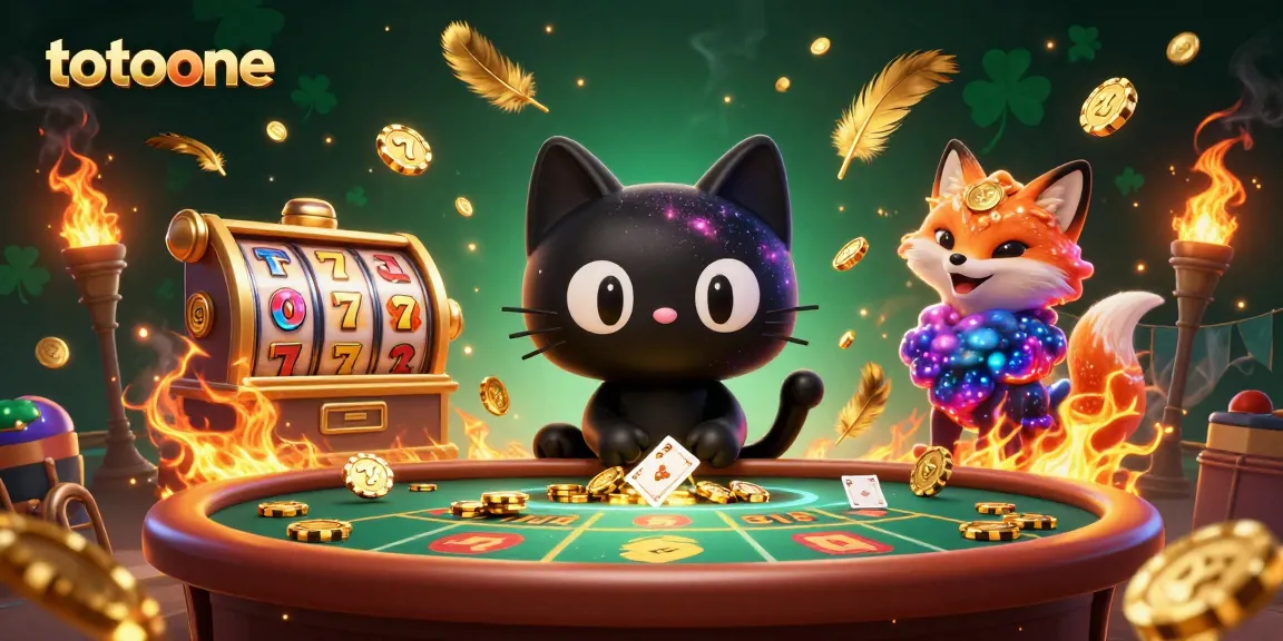 Menangkan chip emas dan kartu sambil bermain totoone di kasino digital yang penuh warna.