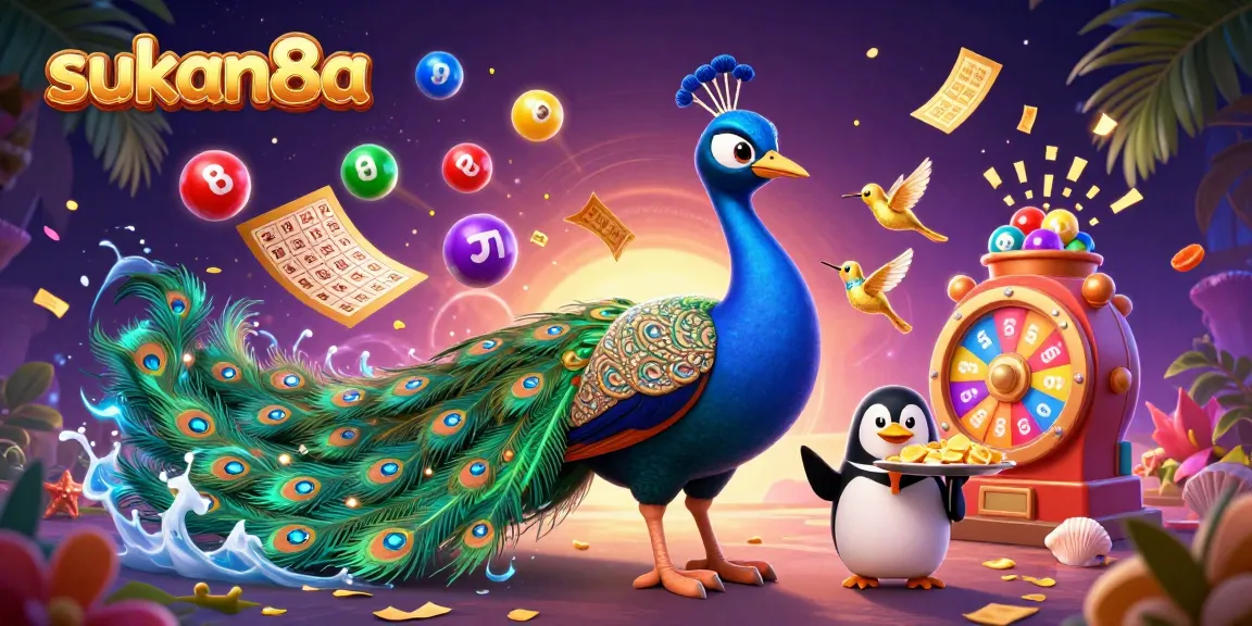 Win big with sukan8a at the vibrant casino scene featuring playful characters and engaging elements.