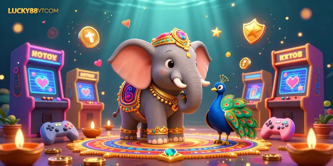 Bet on excitement with LUCKY88VTCOM in a vibrant casino-themed 3D illustration showcasing immersive gameplay.