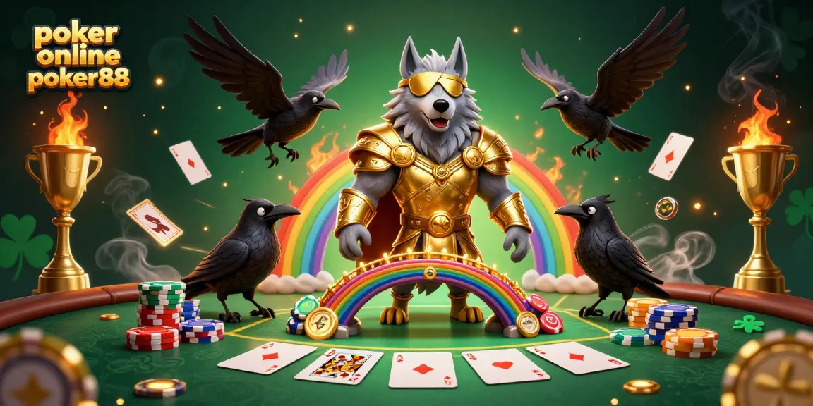 Engage in thrilling poker online poker88 action with exhilarating poker tables, stacks of chips, and a dynamic atmosphere.