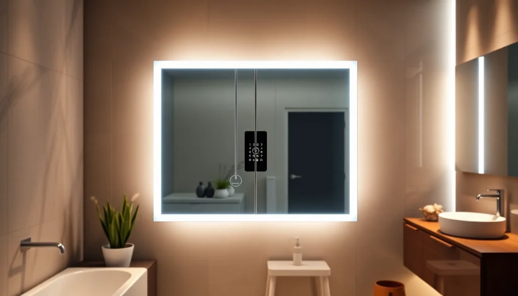 Entdecken Sie den eleganten sonni Spiegelschrank mit LED-Beleuchtung und modernem Design.