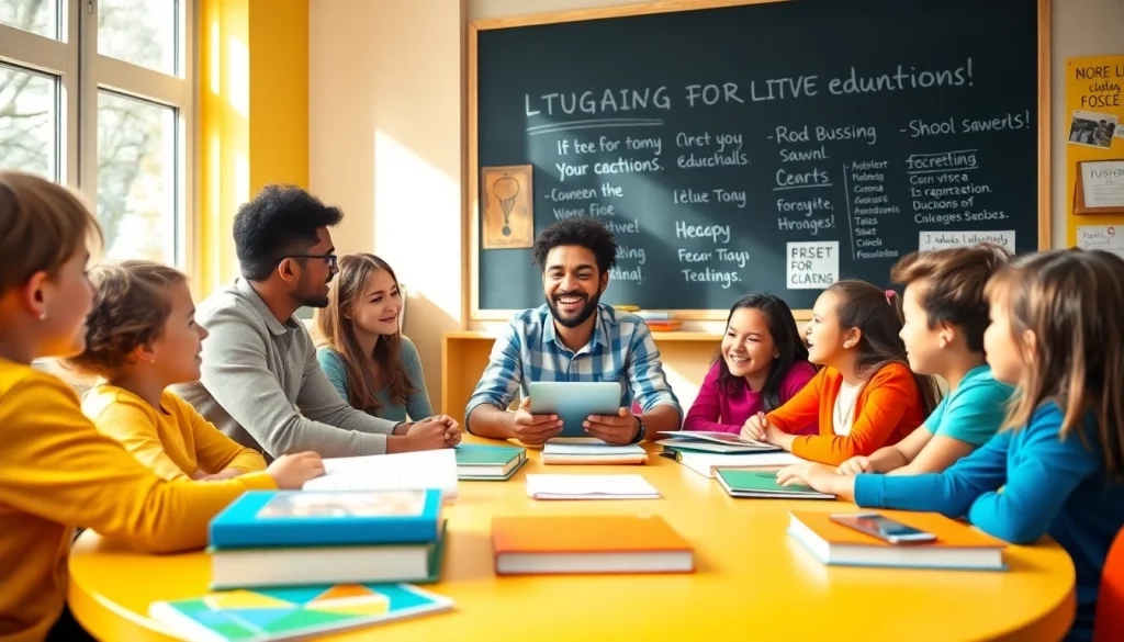 Engaging classroom scene showcasing the value of Education through collaboration and diversity.