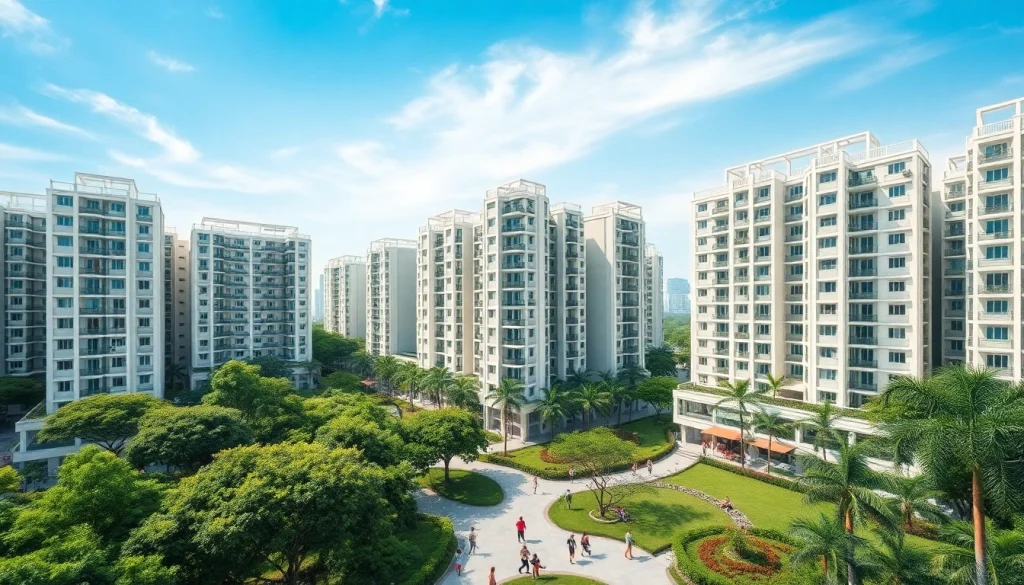 Showcasing vibrant community life and modern buildings in a Tampines EC setting.