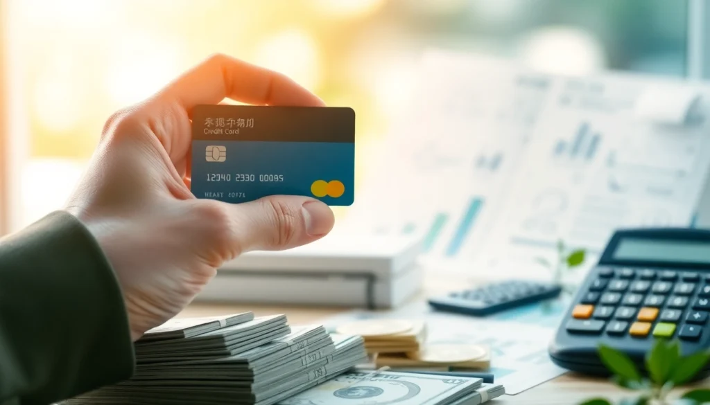 카드현금화로 돈을 손에 쥐는 모습, 금융 컨셉