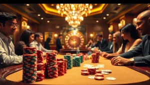 Engage in thrilling gambling action at https://jun88buzz.info/ with poker and roulette in a luxurious casino.