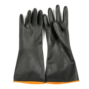 chemical-resistant nitrile gloves