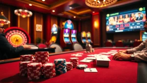 Experience the thrill of gambling at the xin88 casino with vibrant poker games and slot machines.