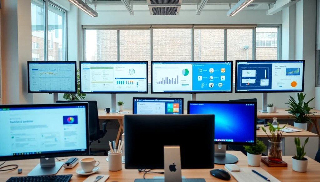 动态办公场景，展示 WPS下载 在现代技术与协作中的应用。